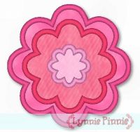 Triple Flower Applique 4x4 & 5x7 6x10