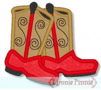 Applique Cowboy Boots 4x4 & 5x7