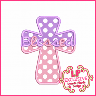 Blessed Cross Applique Design 4x4 5x7 6x10 7x11