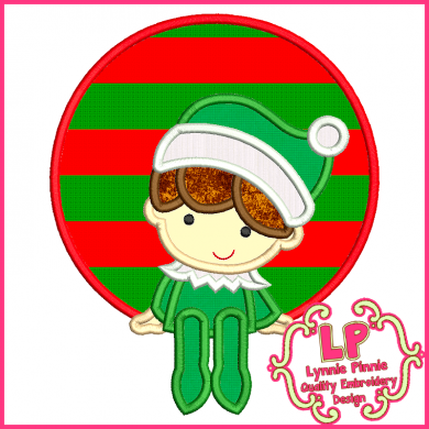 Boy Elf Circle Frame 4x4 5x7 6x10 7x11 SVG