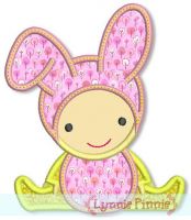 Bunny Baby Applique 4x4 5x7