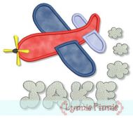 Applique Airplane & Cloud Font Set 4x4 5x7