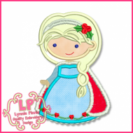 Christmas Princess 6 Applique 4x4 5x7 6x10 SVG