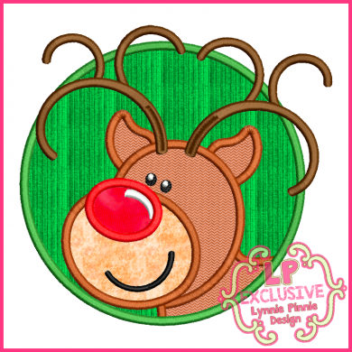 Circle Frame Reindeer Boy 4x4 5x7 6x10 7x11 SVG