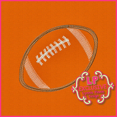 Colored Pencil Football Applique Embroidery Design 4x4 5x7 6x10 7x11