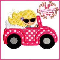 Convertible Buggy Car Girl 4x4 5x7 6x10 SVG