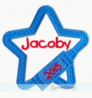 Crayon Star Applique 4x4 5x7 6x10 7x11 SVG