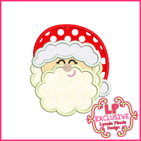 Cute Santa 2 Applique Design 4x4 5x7 6x10 7x11