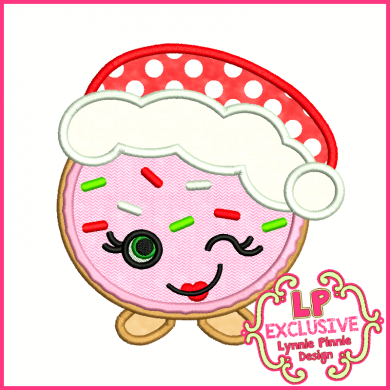 Cutie Kawaii Christmas Cookie Applique 4x4 5x7 6x10 7x11 SVG