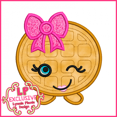 Cutie Kawaii Waffle Applique 4x4 5x7 6x10 7x11 SVG