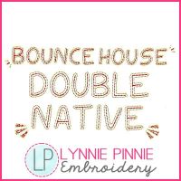 Bounce House Double Stitchy Font DIGITAL Embroidery Machine File -- 5 sizes + Native BX Embroidery Font Scalable