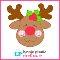 Reindeer with Holly Bean Stitch Applique Christmas Embroidery Design File 4x4 5x7 6x10 7x11