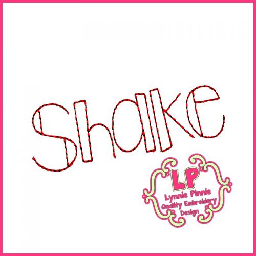 Shake it Up Triple Stitch Font Uppercase & Lowercase DIGITAL Embroidery Machine File -- 3 sizes + BX