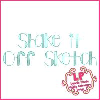 Shake it Up Sketch Stitch Font Uppercase & Lowercase DIGITAL Embroidery Machine File -- 3 sizes + BX