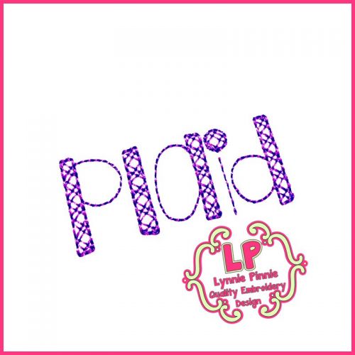 Shake it Up Plaid Pattern Stitch Embroidery Font Uppercase & Lowercase Font Uppercase & Lowercase DIGITAL Embroidery Machine File -- 3 sizes + BX