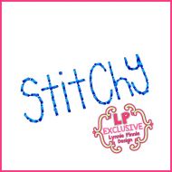Stitchy Tall Hand Stitched Look Font Uppercase & Lowercase DIGITAL Embroidery Machine File -- 3 sizes + BX
