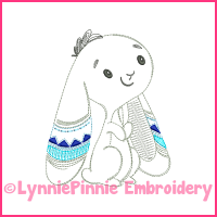 Vintage Bunny Prince ColorWork Sketch Machine Embroidery Design File INSTANT Download 4x4 5x7 6x10 Easter
