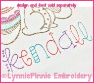 Only Hope Simple ColorWork Sketch Whimsical Funky Font - Triple Run DIGITAL Embroidery Machine File -- 3 sizes + BX