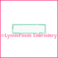 Vintage Funky Patch Rectangle Frame 2 Applique Embroidery Design 4x4 5x7 6x10 7x11 