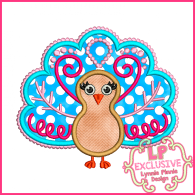 Funky Turkey 2 Applique 4x4 5x7 6x10 SVG