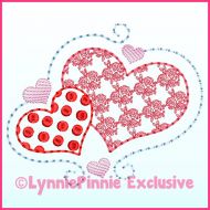 Motif Fill Swirl Hearts Machine Embroidery Design File 4x4 5x7 6x10