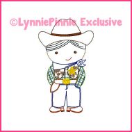 ColorWork Cutie Cowboy Sheriff Machine Embroidery Design File 4x4 5x7 6x10