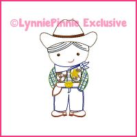 ColorWork Cutie Cowboy Sheriff Machine Embroidery Design File 4x4 5x7 6x10
