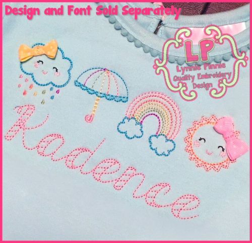 ColorWork Rain N Shine Machine Embroidery Design 4x4 5x7 6x10