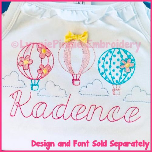 ColorWork Hot Air Balloons Machine Embroidery Design 4x4 5x7 6x10