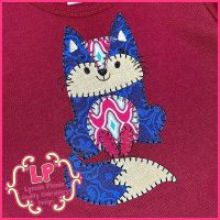 Bold Blanket Fox Applique Machine Embroidery Design File 4x4 5x7 6x10