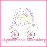 ColorWork Coupe Girl 1 Machine Embroidery Design File 4x4 5x7 6x10