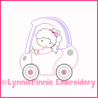 ColorWork Coupe Girl 2 Machine Embroidery Design 4x4 5x7 6x10