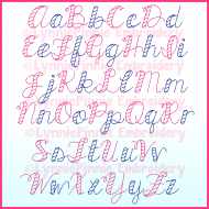 All Things New Sketch Fill Font  -  DIGITAL Embroidery Machine File -- 3 sizes + BX