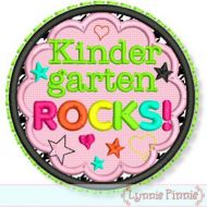 Kinder Rocks Applique Circle Scallop 4x4 5x7 6x10