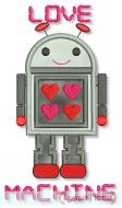 Love Machine Robot Applique 4x4 5x7