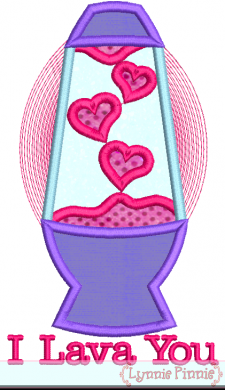 I Lava You Lava Lamp Applique 4x4 5x7 6x10 7x11 SVG