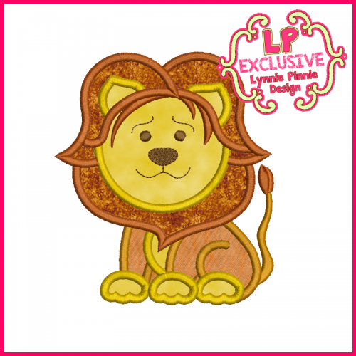 Lion Applique Design 4x4 5x7 6x10 7x11