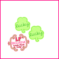 Lucky Shamrock Felt Clippie Embroidery Design 4x4