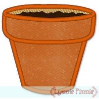 Applique Flower Pot 4x4 & 5x7