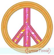 Free Peace Sign Applique 4x4 5x7