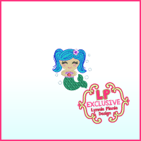 Colorful Mini Mermaid Filled Machine Embroidery Design File 4x4 5x7 6x10