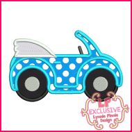 Convertible Buggy Car Applique Embroidery Design File 4x4 5x7 6x10 7x11