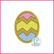 Faux Chenille Easter Egg HTV Applique Machine Embroidery Design File 4x4 5x7