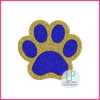 Faux Chenille Paw Print HTV Applique Machine Embroidery Design File 4x4 5x7