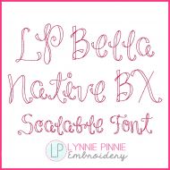 Bella Bean Stitch Font Uppercase & Lowercase Font DIGITAL Embroidery Machine File -- 5 sizes + Native BX Embroidery Font Scalable
