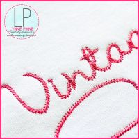 Sweet Script Vintage Stitch Font Uppercase & Lowercase Font DIGITAL Embroidery Machine File -- 5 sizes + Native BX Embroidery Font Scalable