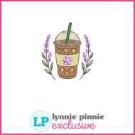 Lavender Iced Latte Mini Fill Embroidery Design File 3 Sizes