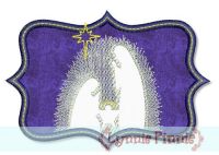 Nativity Silhouette Applique 4x4 5x7