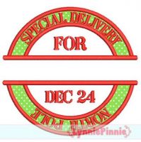 North Pole Split Circle Applique 4x4 5x7 6x10 7x11 SVG