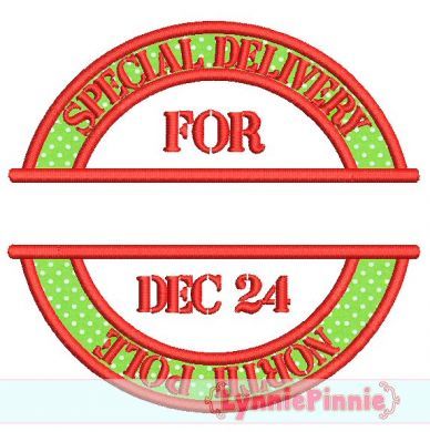 North Pole Split Circle Applique 4x4 5x7 6x10 7x11 SVG